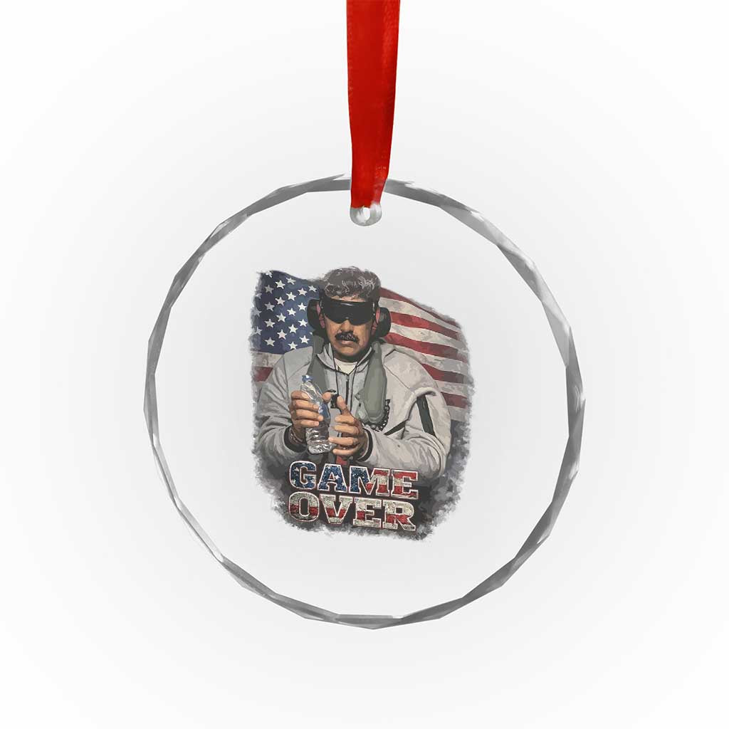 Game Over Maduro Dictator Crystal Glass Ornament Political Justice American Flag Politics Satire - Wonder Print Shop