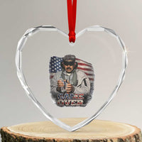 Game Over Maduro Dictator Heart Crystal Glass Ornament Political Justice American Flag Politics Satire - Wonder Print Shop