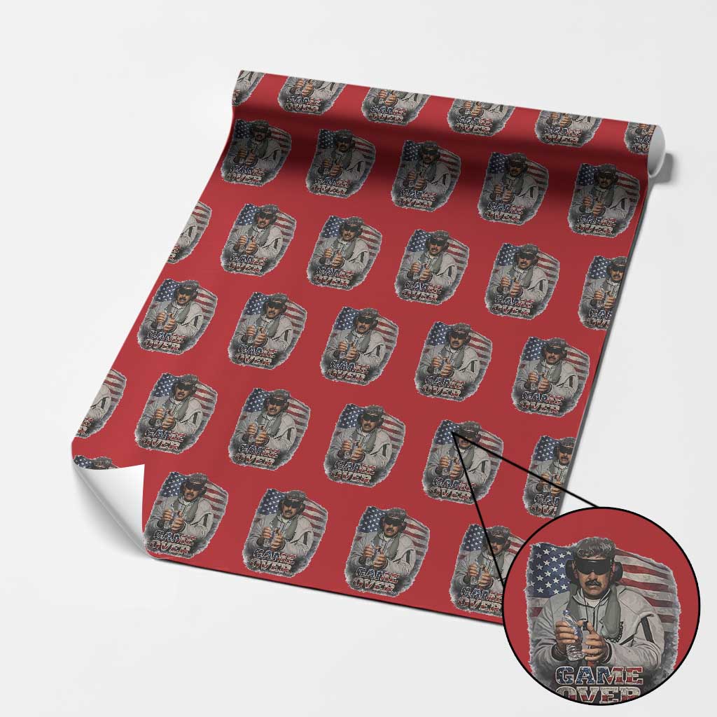 Game Over Maduro Dictator Wrapping Paper Roll Political Justice American Flag Politics Satire - Wonder Print Shop