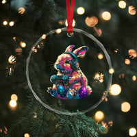 Gamer Rabbit Crystal Glass Ornament Cute Bunny Gaming Eggs Funny Video Games Easter - Wonder Print Shop