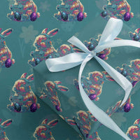 Gamer Rabbit Wrapping Paper Roll Cute Bunny Gaming Eggs Funny Video Games Easter