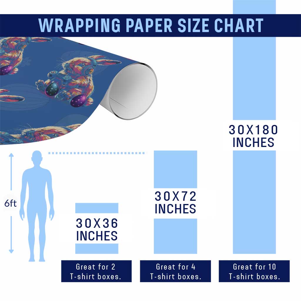 Gamer Rabbit Wrapping Paper Roll Cute Bunny Gaming Eggs Funny Video Games Easter