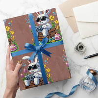 Gamer Rabbit Wrapping Paper Roll Cute Bunny Gaming Eggs Video Games Easter Pixel Garden - Wonder Print Shop