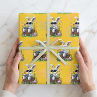 Gamer Rabbit Wrapping Paper Roll Cute Bunny Gaming Eggs Video Games Easter Pixel Garden