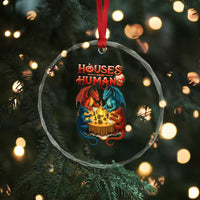 Gaming Houses and Humans Crystal Glass Ornament Funny Rpg Parody Gamer - Wonder Print Shop