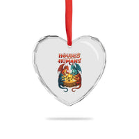 Gaming Houses and Humans Heart Crystal Glass Ornament Funny Rpg Parody Gamer - Wonder Print Shop