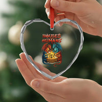 Gaming Houses and Humans Heart Crystal Glass Ornament Funny Rpg Parody Gamer - Wonder Print Shop