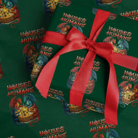 Gaming Houses and Humans Wrapping Paper Roll Funny Rpg Parody Gamer - Wonder Print Shop