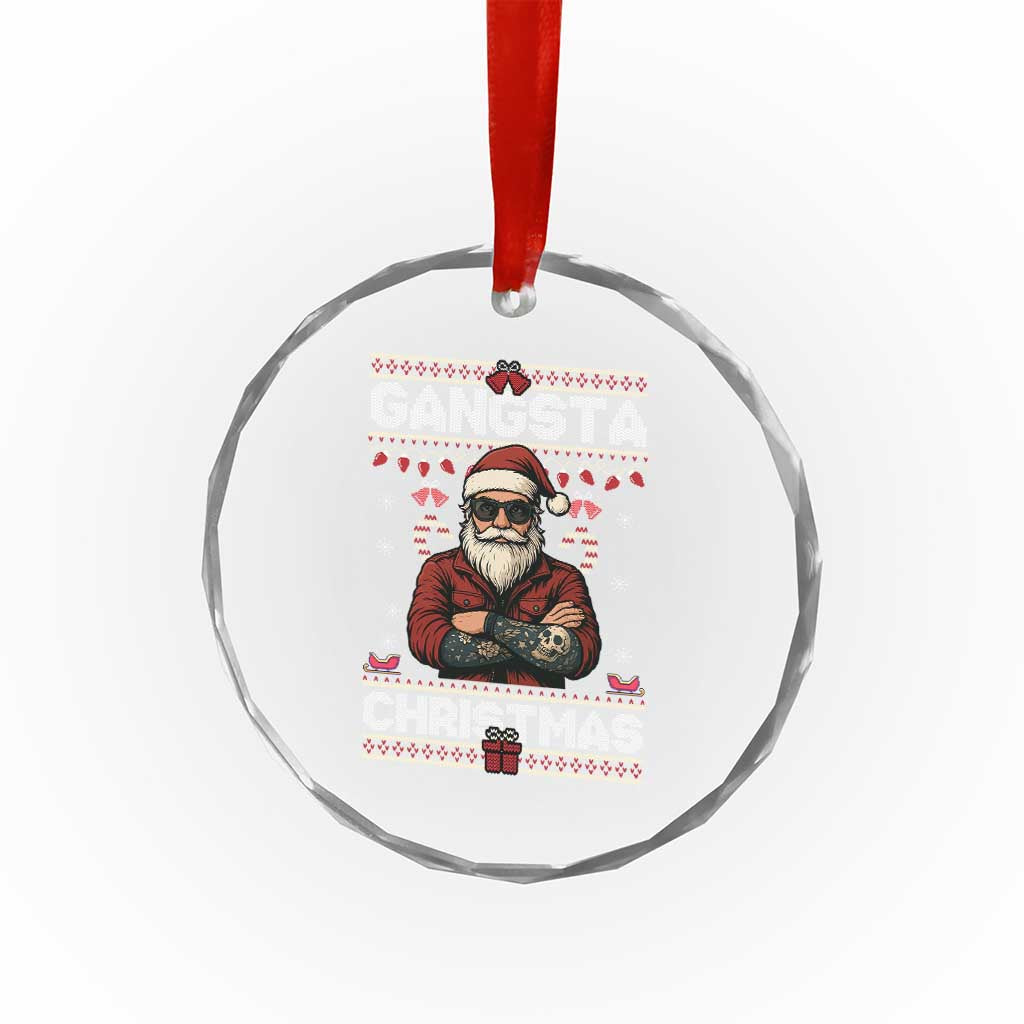 Gangster Santa Claus Hip Hop Rap Christmas Cool Crystal Glass Ornament - Wonder Print Shop