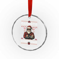 Gangster Santa Claus Hip Hop Rap Christmas Cool Crystal Glass Ornament - Wonder Print Shop