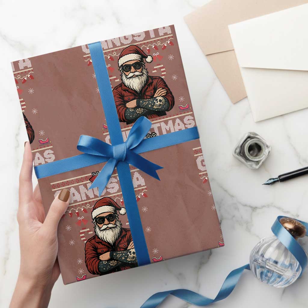 Gangster Santa Claus Hip Hop Rap Christmas Cool Wrapping Paper Roll - Wonder Print Shop