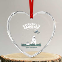 Gangster Til The Pants Start Walkin Nightcrawler Heart Crystal Glass Ornament Funny Cryptid Hunter - Wonder Print Shop