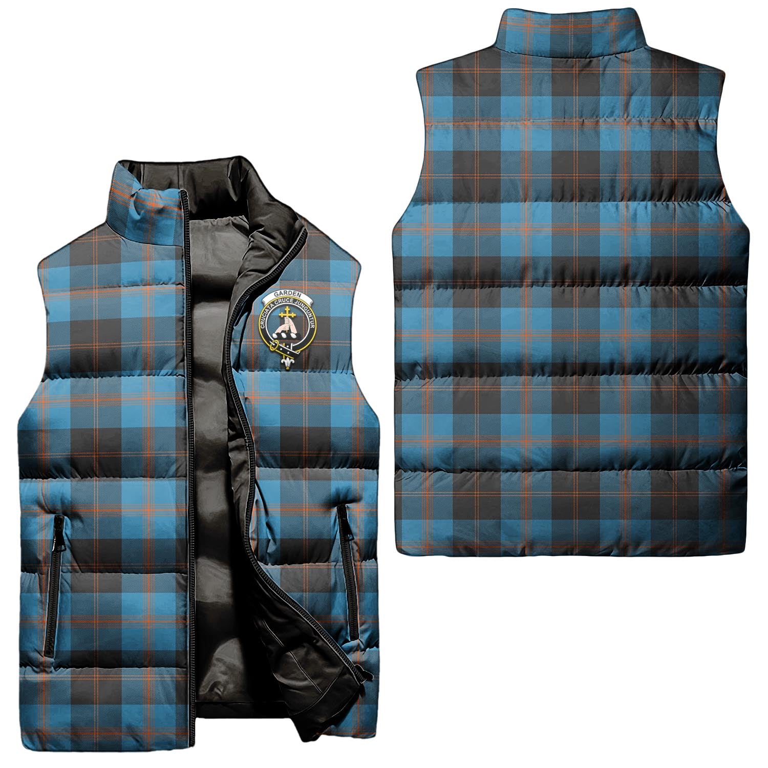 garden-clan-puffer-vest-family-crest-plaid-sleeveless-down-jacket