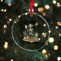 Gardening Because Murder Is Wrong Skeleton Crystal Glass Ornament Funny Gift For Gardener TS12