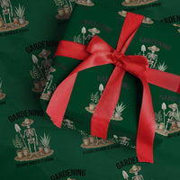 Gardening Because Murder Is Wrong Skeleton Wrapping Paper Roll Funny Gift For Gardener - Wonder Print Shop
