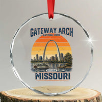 Gateway Arch National Park Crystal Glass Ornament Retro St Louis Missouri Travel Souvenir Nature Gift