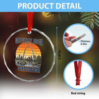 Gateway Arch National Park Crystal Glass Ornament Retro St Louis Missouri Travel Souvenir Nature Gift