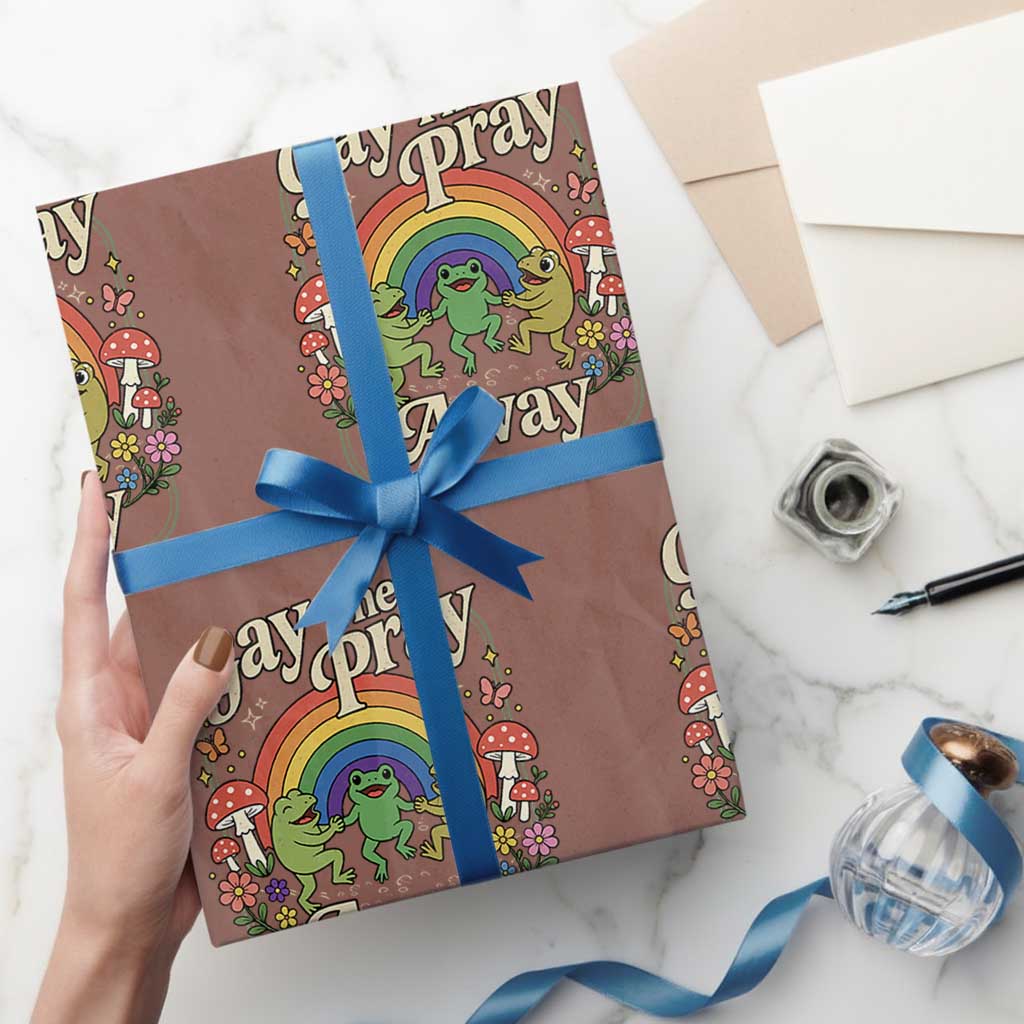 Gay The Pray Away Queer Frog LGBTQ Wrapping Paper Roll