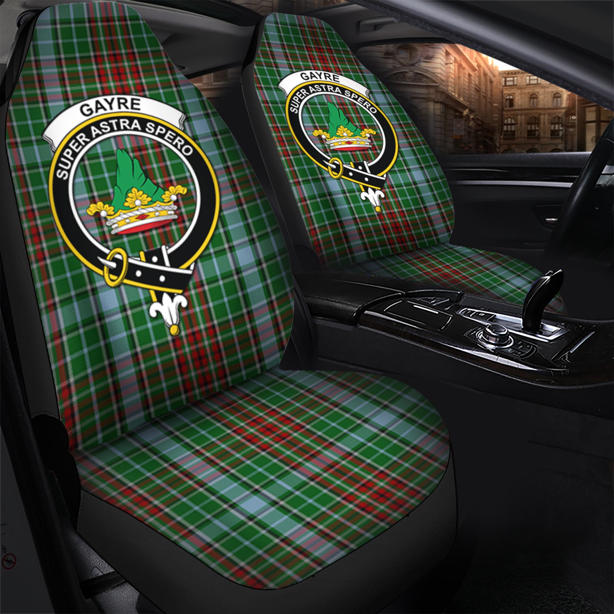 Gayre Clan Tartan Car Seat Cover, Family Crest Tartan Seat Cover TS23