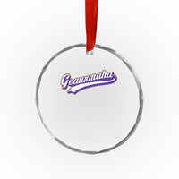 Geauxmaha Vintage Throwback Design Crystal Glass Ornament Gold Baseball Fan TS02