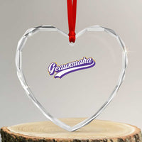 Geauxmaha Vintage Throwback Design Heart Crystal Glass Ornament Gold Baseball Fan - Wonder Print Shop