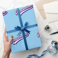 Geauxmaha Vintage Throwback Design Wrapping Paper Roll Gold Baseball Fan - Wonder Print Shop