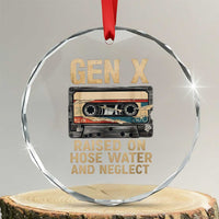 Gen X Crystal Glass Ornament Vintage Cassette Tape Raised On Hose Water And Neglect Nostalgia - Wonder Print Shop