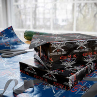 Gen X The Badasss Generation Wrapping Paper Roll Before All You Sissie were Born Skull Rock Hand - Wonder Print Shop