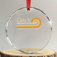 Gen X We Made Whatever An Emotion Crystal Glass Ornament Vintage Retro 70s Rainbow Graphic