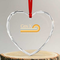 Gen X We Made Whatever An Emotion Heart Crystal Glass Ornament Vintage Retro 70s Rainbow Graphic