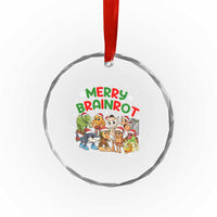 Gen Z Italian Merry Brainrot Christmas Crystal Glass Ornament Meme Holiday Gift - Wonder Print Shop