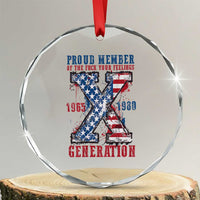 Generation X Crystal Glass Ornament Proud Member Of The F Your Feelings Gen X 1965 1981 American Flag TS02