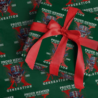 Generation X Skull Wrapping Paper Roll Proud Member Of The F Your Feelings Gen X 1965 1980