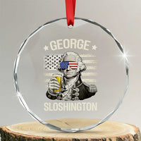 George Sloshington Washington Crystal Glass Ornament 4th of July America Flag Beer