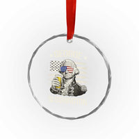 George Sloshington Washington Crystal Glass Ornament 4th of July America Flag Beer