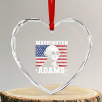 George Washington 1788 Heart Crystal Glass Ornament Funny 4th of July Retro President Campaign USA Flag - Wonder Print Shop