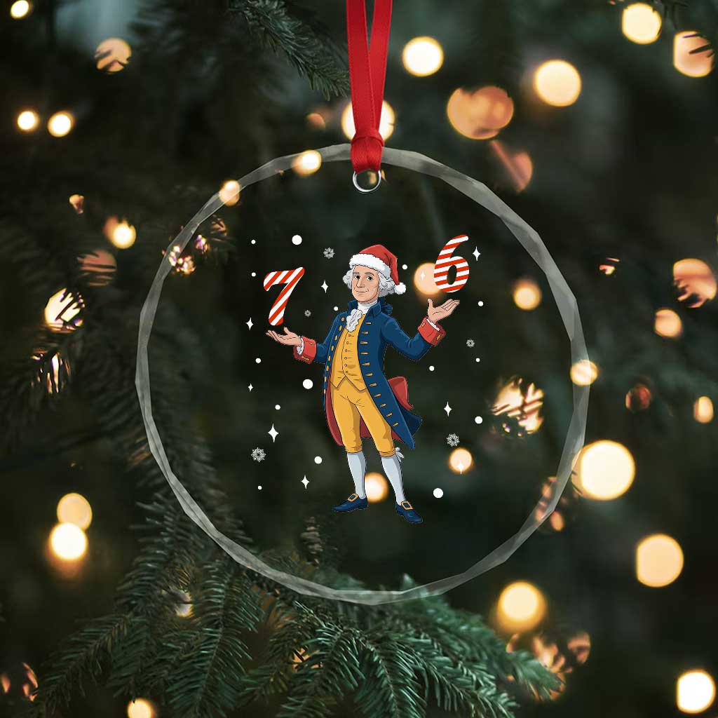 George Washington 67 Meme Crystal Glass Ornament Funny Christmas Gift - Wonder Print Shop