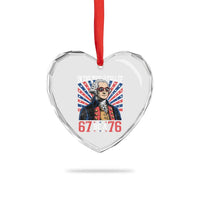 George Washington 67 Meme Heart Crystal Glass Ornament In The World Full Of 67 Be A 76