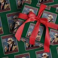 George Washington America's 1st Influencer Wrapping Paper Roll Funny Founding Father USA