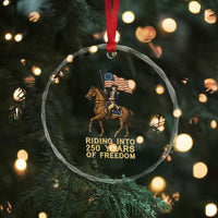George Washington Crystal Glass Ornament Riding Into 250 Years Of Freedom