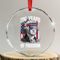 George Washington Founding Father Crystal Glass Ornament 250 Years Of Freedom