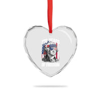 George Washington Founding Father Heart Crystal Glass Ornament 250 Years Of Freedom