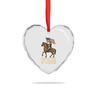 George Washington Heart Crystal Glass Ornament Riding Into 250 Years Of Freedom