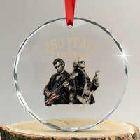 George Washington Lincoln Playing Guitar USA 250th Anniversary Crystal Glass Ornament 250 Years Of Freedom 1776 2026
