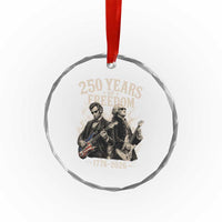 George Washington Lincoln Playing Guitar USA 250th Anniversary Crystal Glass Ornament 250 Years Of Freedom 1776 2026