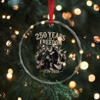 George Washington Lincoln Playing Guitar USA 250th Anniversary Crystal Glass Ornament 250 Years Of Freedom 1776 2026