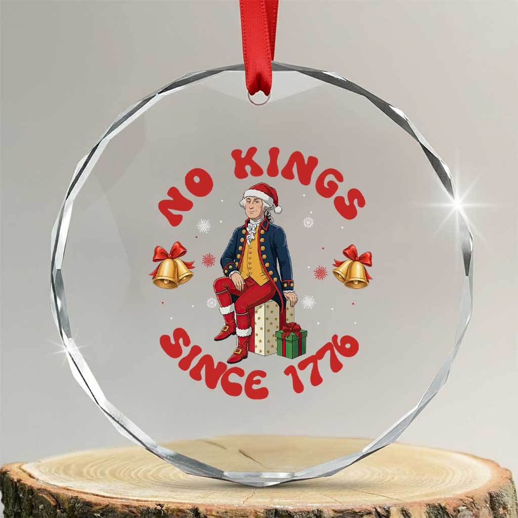 George Washington No Kings Since 1776 Crystal Glass Ornament Christmas Gift Idea - Wonder Print Shop