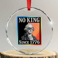 George Washington No Kings Since 1776 Crystal Glass Ornament Funny Political Meme Gift TS12