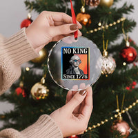 George Washington No Kings Since 1776 Crystal Glass Ornament Funny Political Meme Gift TS12