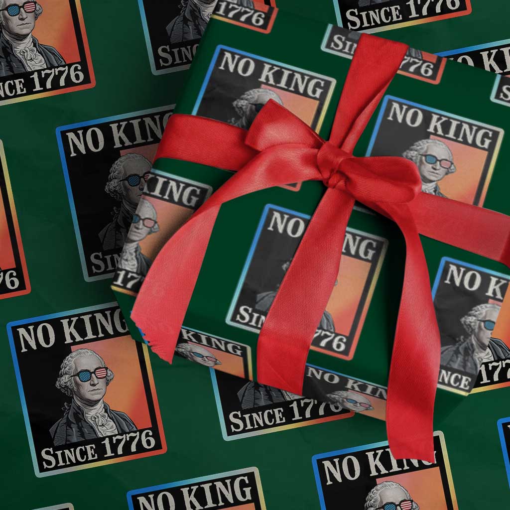 George Washington No Kings Since 1776 Wrapping Paper Roll Funny Political Meme Gift - Wonder Print Shop